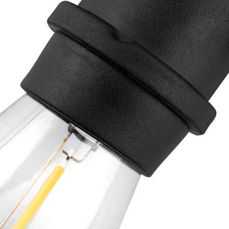 Venkovní řetěz 10m, 10x E27 Žárovky 1W 2700K NARCI LUMILED