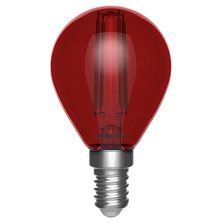 LED žárovka E14 G45 4,5W Filament Red TOSHIBA