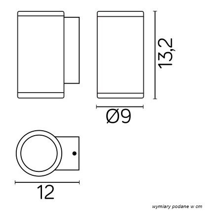 Venkovní zahradní fasádní svítidlo LED nástěnné svítidlo Adela Midi M1456 DG GU10 Su-Ma