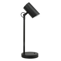 Stolní stolní lampa Školní kancelářská noční lampa Nastavitelná E14 Černá Agzar Kanlux