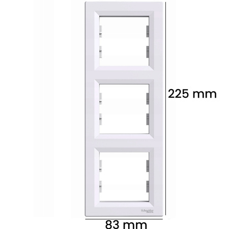 Trojitý rámeček pro vypínače a zásuvky. bílý