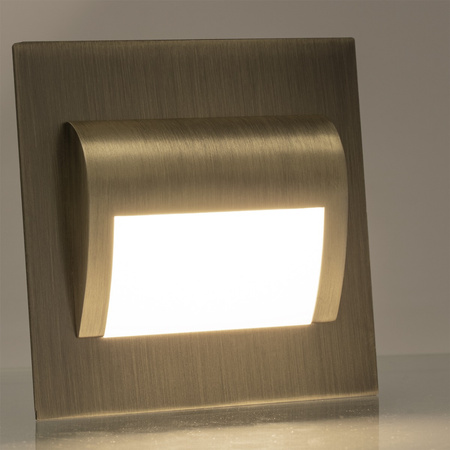 DECORUS schodišťové svítidlo LED lampa 1.2W Mosaz ProVero Neutrální bila 4000K 12V DC