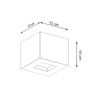 Nástěnné svítidlo LED LEO G9 Wall Cube 12cm Concrete SOLLUX