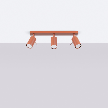 Tuba Spot Reflector Stropní svítidlo 3x GU10 Ochre Red Ring Bittersweet Shimmer SL.1508 Sollux