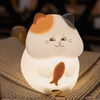 LED dobíjecí dekorativní lampa 1W 59lm 3000K RGBW bílá stmívatelná Gatto Sanico Goldlux
