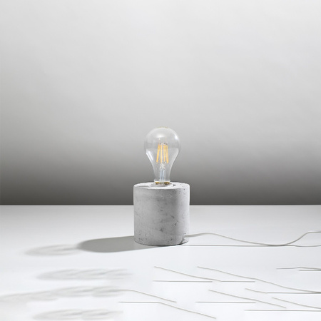 SALGADO E27 Betonová noční stolní lampa SOLLUX