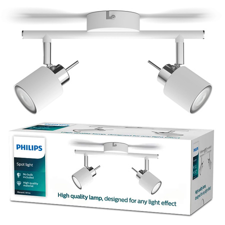 Stropní svítidlo MERANTI 2x GU10 s reflektorem na stěnu bílé PHILIPS