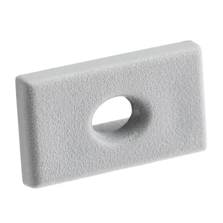 Záslepka pro Povrchový Profil KM35, s Otvorem Šedá Plastová LUMILED