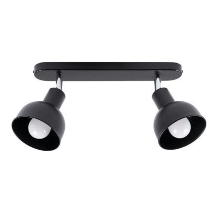 Stropní svítidlo ELBA 2xE27 Reflector Movable Black Loft SOLLUX