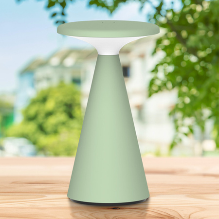 Venkovní dekorativní stolní lampa LED 1,8 W 160 lm 2700K teplá zelená IP44 stmívatelná Paros Sanico Goldlux