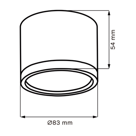 Svítidlo pro povrchovou montáž GX53 Black Gold MIRELLA Sanico Goldlux