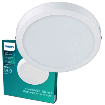 Plafond LED panelové stropní svítidlo MAGNEOS 12W 2700K 21cm bílé stropní svítidlo kulaté PHILIPS