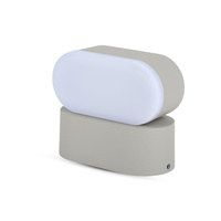 LED nástěnné svítidlo 6W 3000K IP65 otočné o 350° jednoduché šedé VT-816 V-TAC