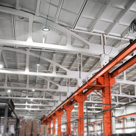 High Bay 150W 25000lm 5000K Neutrální 90° černá závěsná LED průmyslová lampa IP65 Videx