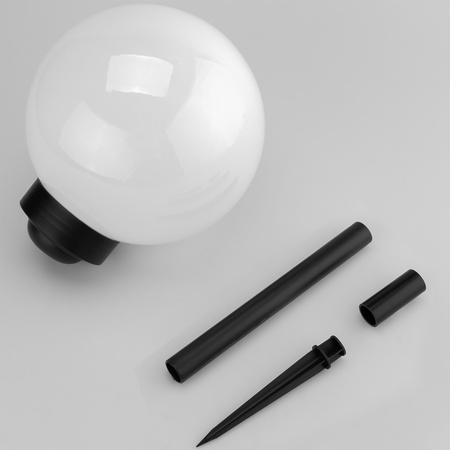 LED ATRIS Solární zahradní lampa poháněná nadzemní bílou koulí 15 cm RGB LUMILED