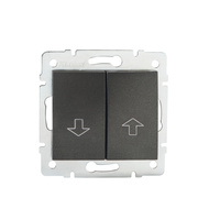 Spínač NO Spínač závěrky 10A Square Graphite LOGI Kanlux