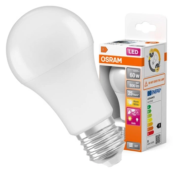 LED žárovka A60 E27 9W = 60W 806lm 2700K Teplá bílá 200° OSRAM STAR SENSOR