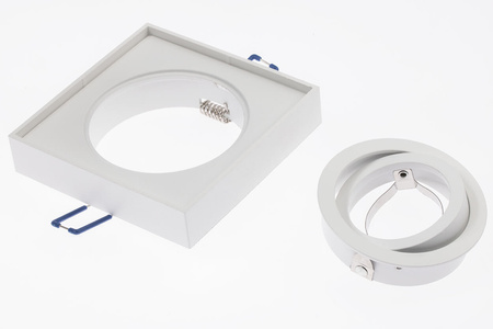 Halogenová Podhledové svítidlo GU10, TUBA SPOT Nastavitelná Čtvercová Bílá 20mm MIDI LUMILED