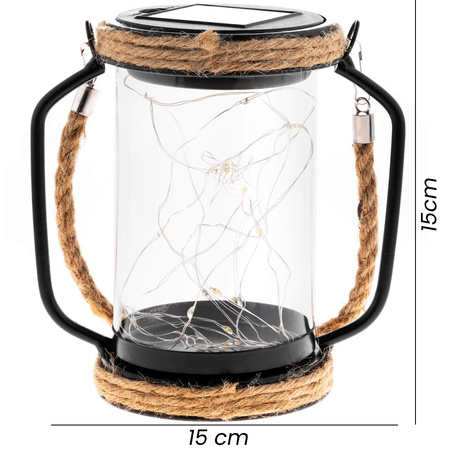 LED solární lampa Venkovní zahradní závěsná stojací lucerna 3000K IP44 soumrakový senzor