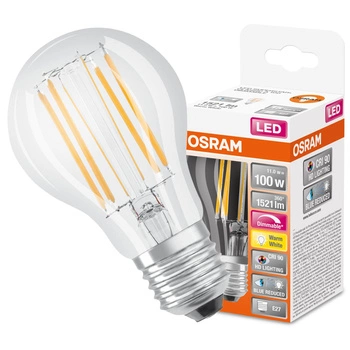 LED žárovka A60 E27 11W = 100W 1521lm 2700K Warm CRI90 300° Stmívatelné vlákno SUPERSTAR PLUS CLASSIC Osram