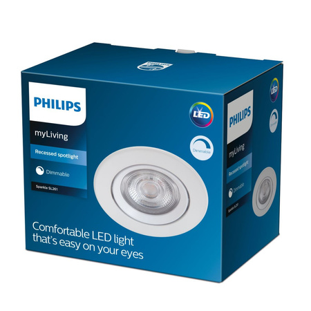 LED SPARKLE 5W 2700K Stmívatelná kruhová LED svítidla pod omítku bílá PHILIPS