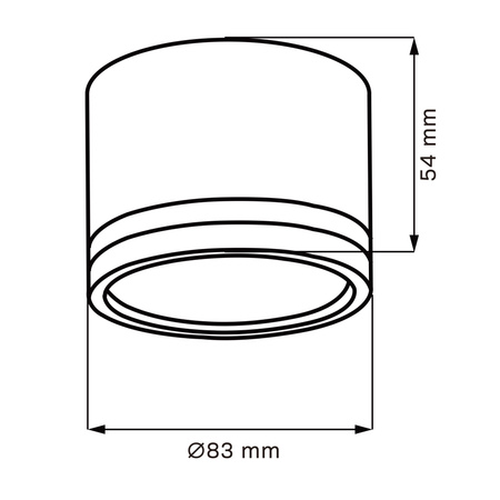 Bodové svítidlo pro povrchovou montáž GX53 Black PARIS Sanico Goldlux