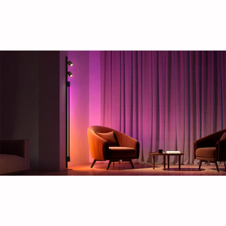 LED reflektor Perifo Black 5,3W CCT RGB Philips HUE Bluetooth