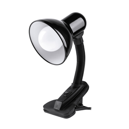 Stolní lampa Školní stolní lampa E27 Clip Black Lumek Kobi