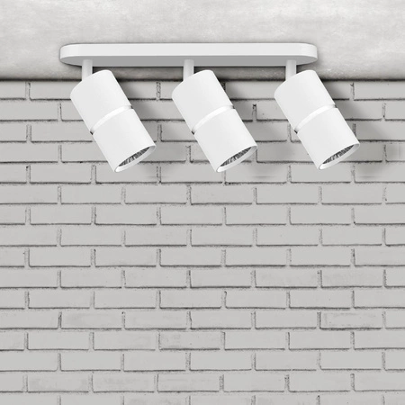 Nástěnné a stropní bodové svítidlo 3x GU10 White Silver BAMBOO Sanico Goldlux