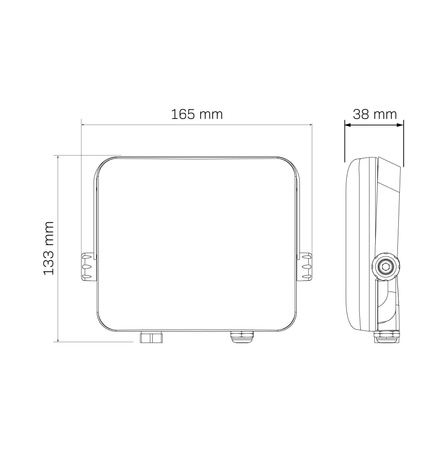 LED reflektor 30W 2250lm 4000K neutrální 120° černý IP65 mléčný Sanico Goldlux