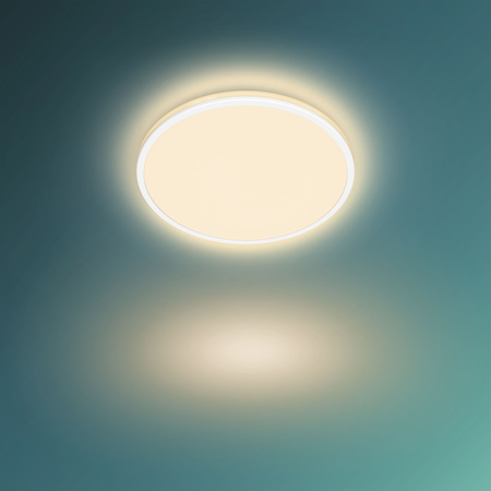 Plafondová LED lampa pro povrchovou montáž OZZIET 18W 2700K 30cm bílá kulatá PHILIPS