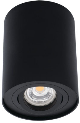 Stropní svítidlo Reflector LED Spot Tuba Halogen GU10 Adjustable Round Black Bord Kanlux