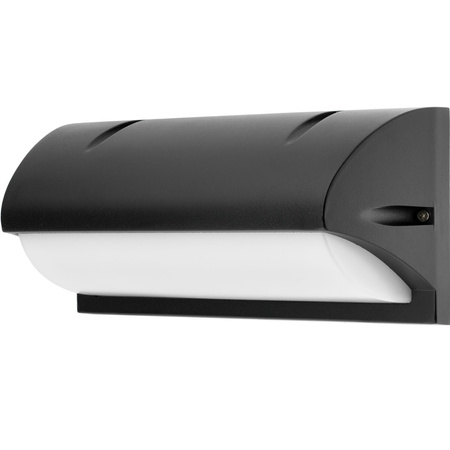 Zahradní lampa E27 DRACO Černá nástěnná lampa s pohybem a soumrakovým senzorem