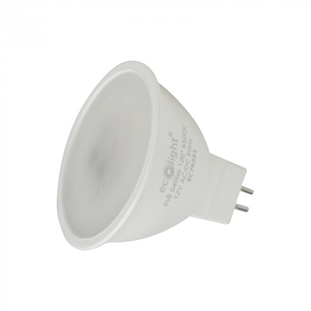 LED reflektorová žárovka MR16 GU5.3 8W 640lm 6500K studená bílá 12V Ecolight