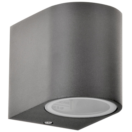 Venkovní nástěnné svítidlo s LED 1x GU10 BOSTON GOLDLUX (Polux) ALUMINIUM GRAY oválné