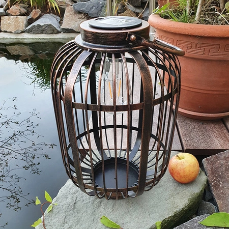 LED solární lampa Venkovní zahradní stojící závěsná lucerna 2700K IP44 soumrakový senzor