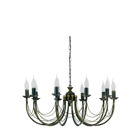 ARES 206 Nowodvorski stropní lampa černo-zlatá 10xE14 Glamour ocelový lustr