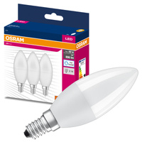 3x LED žárovka E14 B35 7W = 60W 806lm 6500K Studená bílá 220° OSRAM Hodnota
