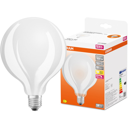 LED žárovka E27 G95 11W = 100W 1521lm 2700K Warm 300° Filament Dimmable OSRAM SUPER STAR