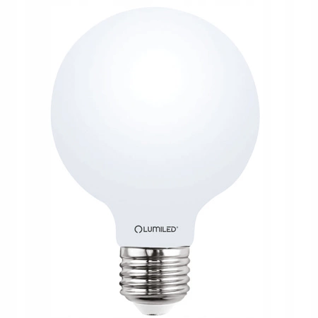 3x Žárovka LED E27, G95 8W = 75W 3000K Teplá bílá Globe Mléčná Filament LUMILED
