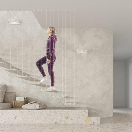 Nástěnné svítidlo HELIOS E27 nahoru/dolů Keramické moderní bílé SOLLUX