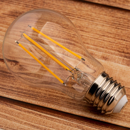 Žárovka LED E27, A60 7W = 60W 806lm 3000K Teplá bílá 360° Filament LUMILED