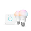 3x LED žárovka E27 A60 8W = 60W 806lm 2200-6500K CCT + RGB SMART Smart Bluetooth ZigBee White and Color Ambiance + Bridge Bridge Philips HUE Starter Kit
