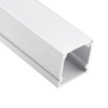 Povrchový Eloxovaný Hliníkový Profil pro LED KM38, Stříbrný 1m + Mléčná Krytka + Záslepky LUMILED