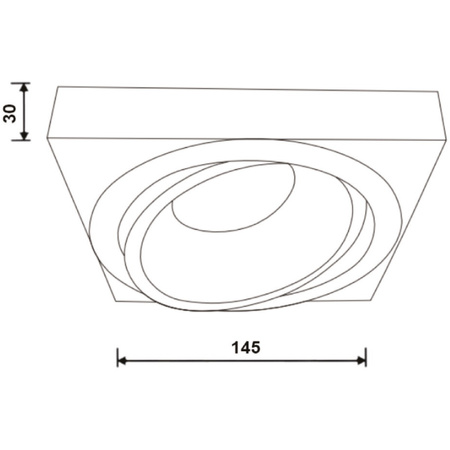 Podhledové svítidlo GU10, ES111 Nastavitelná Čtvercová Bílá 14cm CARPI LUMILED