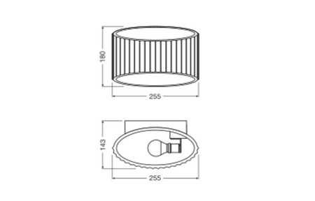 Dekorativní nástěnné svítidlo Nástěnná povrchová montáž E27 Bílá Dekor Ledvance