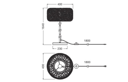 Dekorativní stojací lampa E27 Beige Decor Ledvance