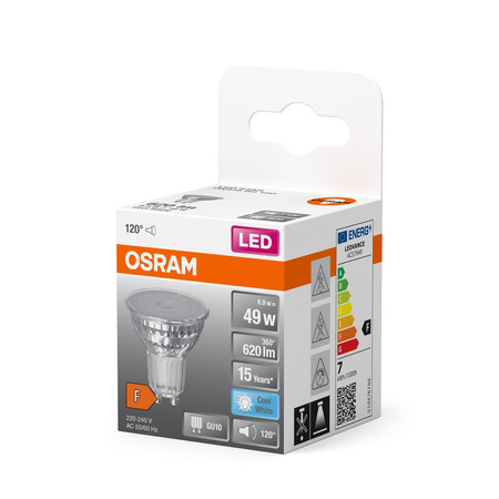 LED PAR16 Reflektor GU10 6,9W = 49W 620lm 4000K Neutrální 120° STAR Osram