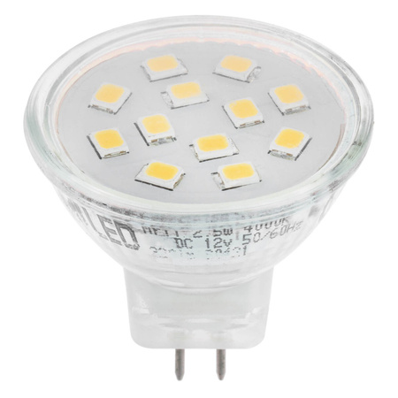 Žárovka LED MR11, 2.5W = 20W 220lm 4000K 12V neutrální bílá 120° LUMILED