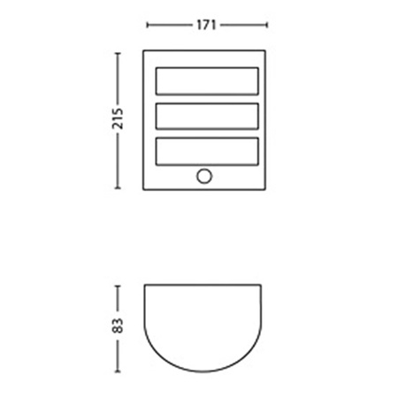 Zahradní lampa LED nástěnná lampa PYTHON IR myGarden 6W 2700K IP44 s pohybovým a soumrakovým senzorem černá PHILIPS